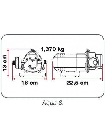 7L water pump with Fiamma AQUA pressure switch 8 to 12 volts