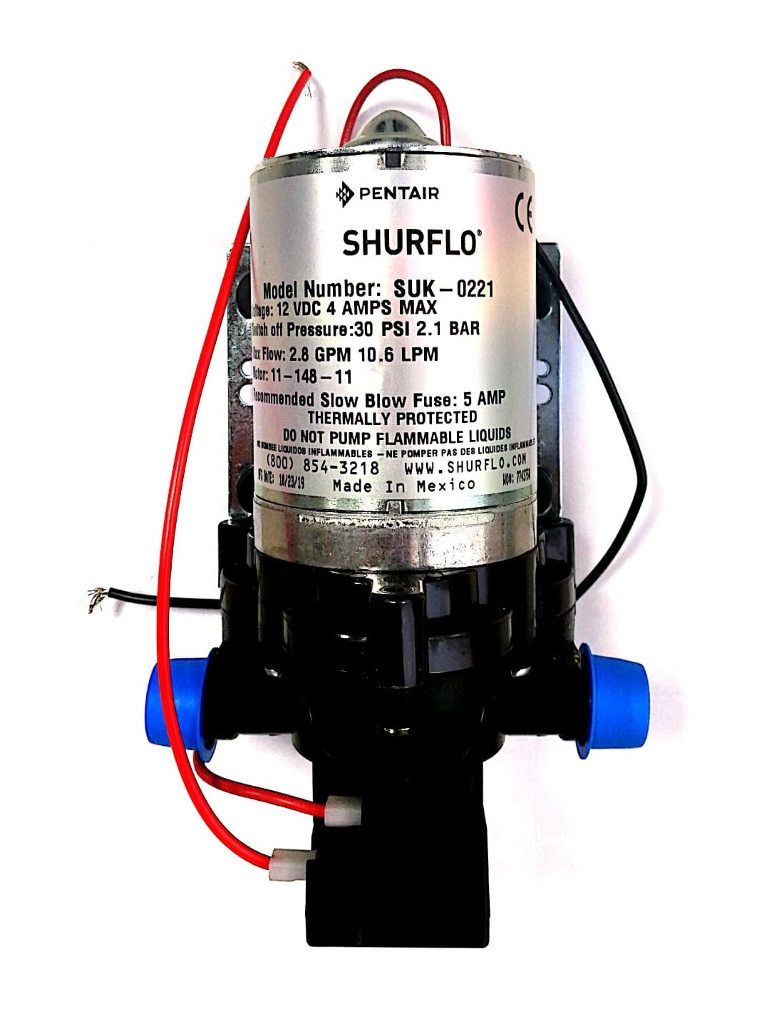 Shurflo automatische Wasserpumpe 10,6 Liter