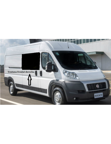 Fiat Ducato dritto finestra anteriore dal 2007 su 1400 x 665 mm Carbest