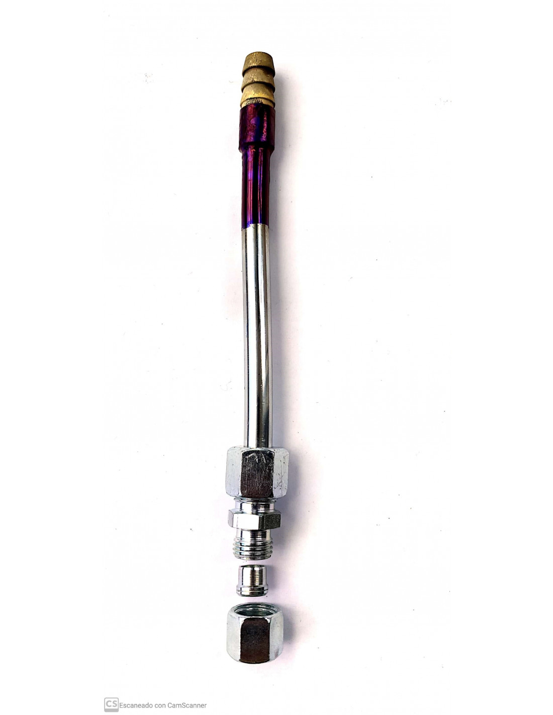 Adaptador de gas para cobre 8mm a manguera de butano y propano