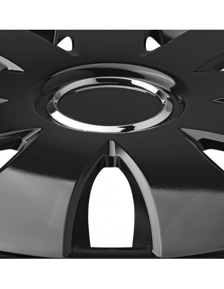 Conjunto de tapacubos negro para rueda mod. Aura 16 pulgadas x4