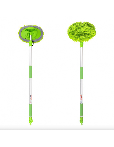 Chenille brush for washing with extendable handle up to 1.65 meters