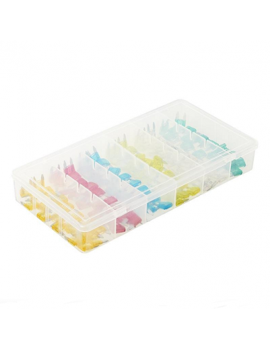 Assorted mini fuses 120 pieces in plastic box