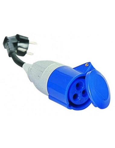 Schuko male to cetac female adapter with 43 cm cable