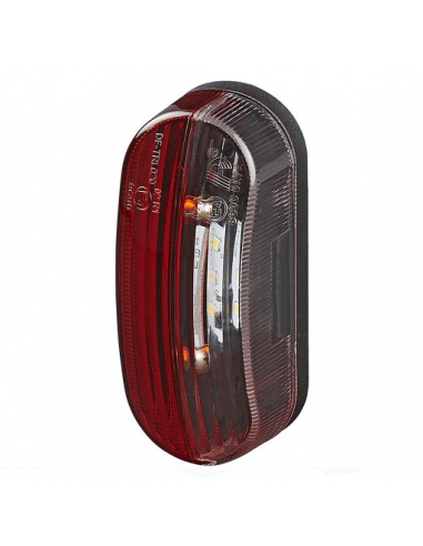 Feu d'encombrement LED rouge/blanc droit