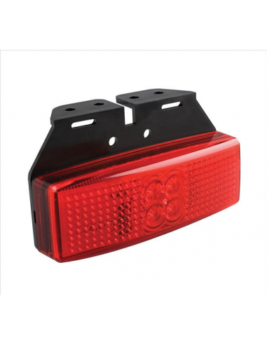 Luz vermelha para posição traseira 12/24V e LED 110x40mm com suporte