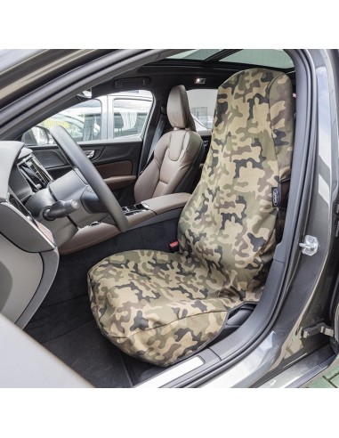 Camouflage seat cover.