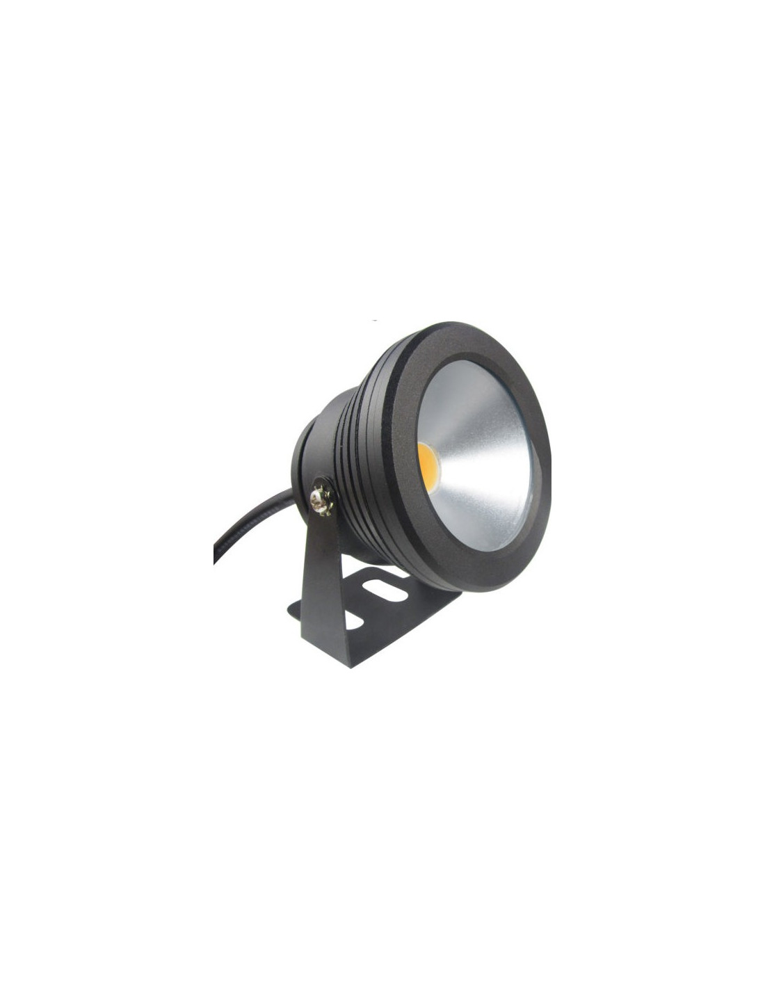 Runder LED-Strahler 10 W 12 V versenkbares schwarzes Aluminium