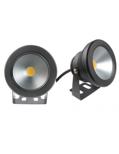 Runder LED-Strahler 10 W 12 V versenkbares schwarzes Aluminium