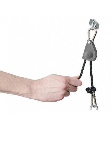 Hoist with ratchet and rope 2 pieces 136kg