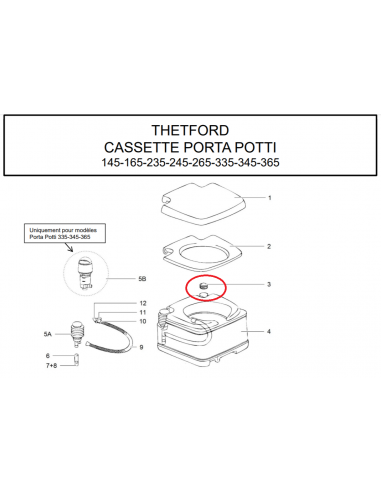 Tappo WC portatile Thetford Porta Potti