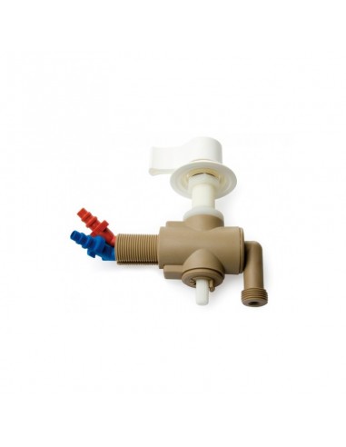 Vertical hot and cold water mixer