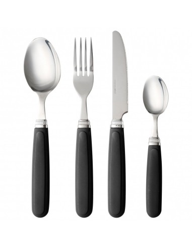 Set of 16 Party Brunner Black cutlery.