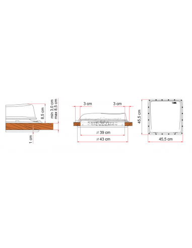 Dachfenster Fiamma Turbo Vent Premium Weiß 40*40