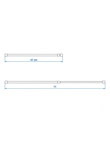 Barra anticaída para objetos extensible 41-71cm