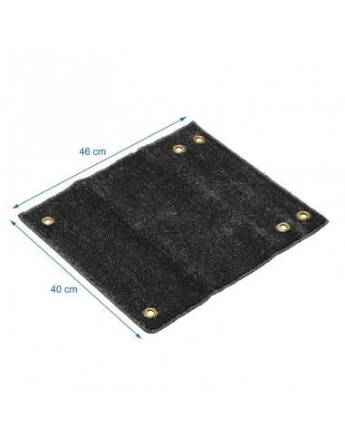Schwarzer Frotteestoff für Peldaño-Stufe.