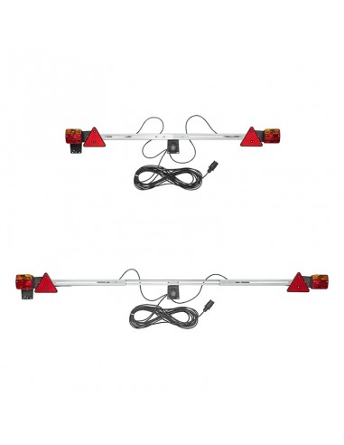 Metal telescopic trailer light bar 140-200cm + 12m cable. Pro Plus