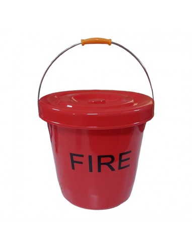 9120000794 CUBO CON TAPA ROJO CONTRA INCENDIOS FIRE BUCKET WITH LID