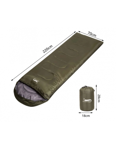 Saco de dormir con bolsa de almacenamiento 220 x 70 cm