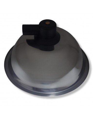 Lavabo fregadero redondo acero/inox 26.5cm con desagüe tipo codo de 25mm