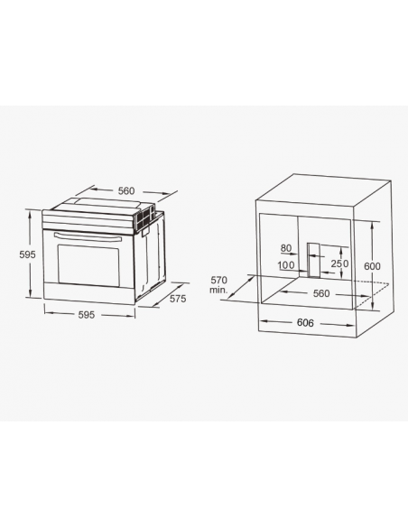 Horno 8 funciones con Hidroclean. Eas Electric