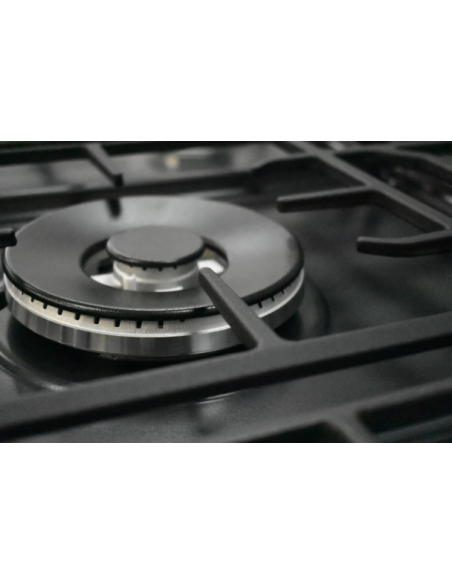 Fornello a gas 5 fuochi in stile rustico nero 90cm. Eas Electric