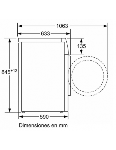 Lavadora Carga Frontal Siemens Kg Con Programas Rpm Blanco