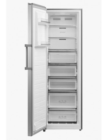 Congelador vertical 1 puerta 185x60 cm E Inox