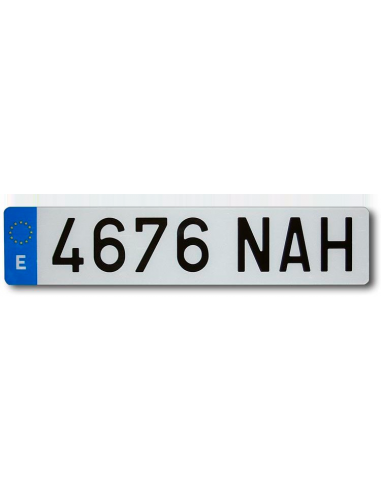 Nummernschild aus Acryl. Auto. Normal