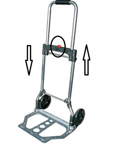 Klappbarer Trolley mit Verriegelungsknopf Alu Carry 70