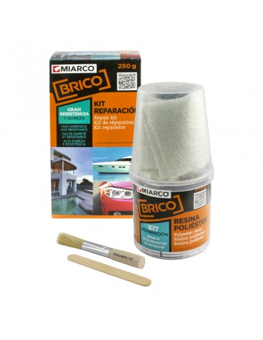 Kit de reparação de resina de fibra Miarco Brico 250g