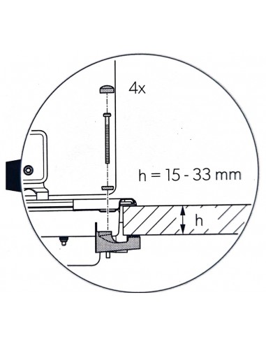 Cocina de gas Dometic CVC1700G dos quemadores