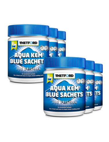 Pack x6 Aqua Kem Blue Sachets Thetford