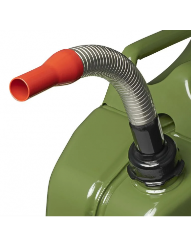 Flexible pouring tube for petrol and diesel.