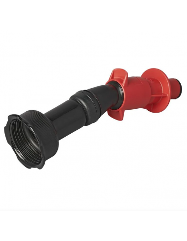 Tubo vertedor metal anti-fugas y parada automática.
