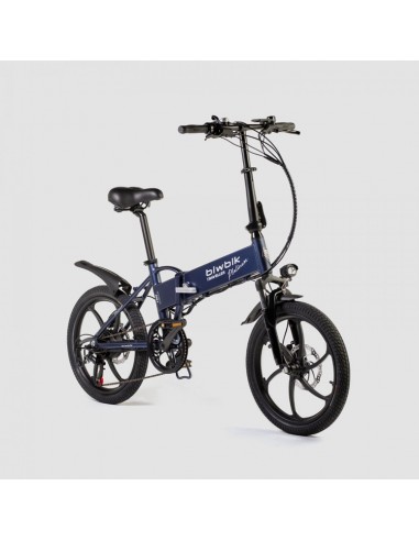 Bicicletta elettrica Traveller Platino blu.