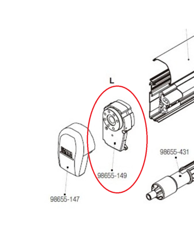 Kit contratapa Carcasa Polar Izq F45 TI