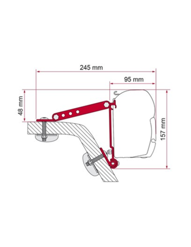 Kit adaptador para pared F45 Fiamma