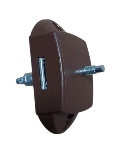 Furniture lock and handle with internal and external opening with accommodation for espagnolette