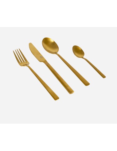 Ballona gold-plated cutlery set 16 pieces. Bo-Camp