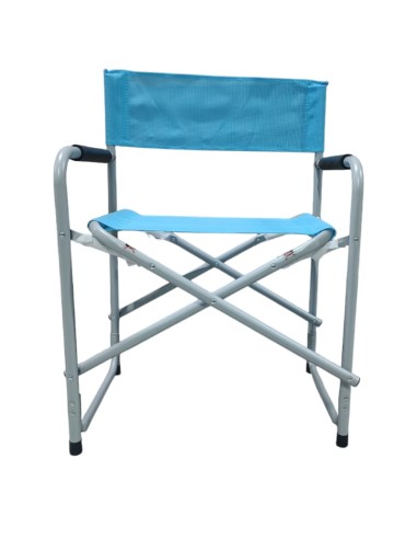 Fauteuil de réalisateur en acier bleu
