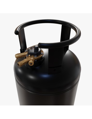Botella de acero macizo de GLP recargable 30 L con multiválvula