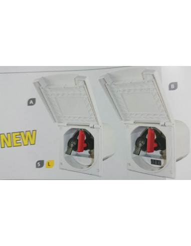 External box with cut-off key for battery.