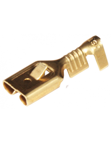 Terminal faston fêmea de latão de 6,3 mm
