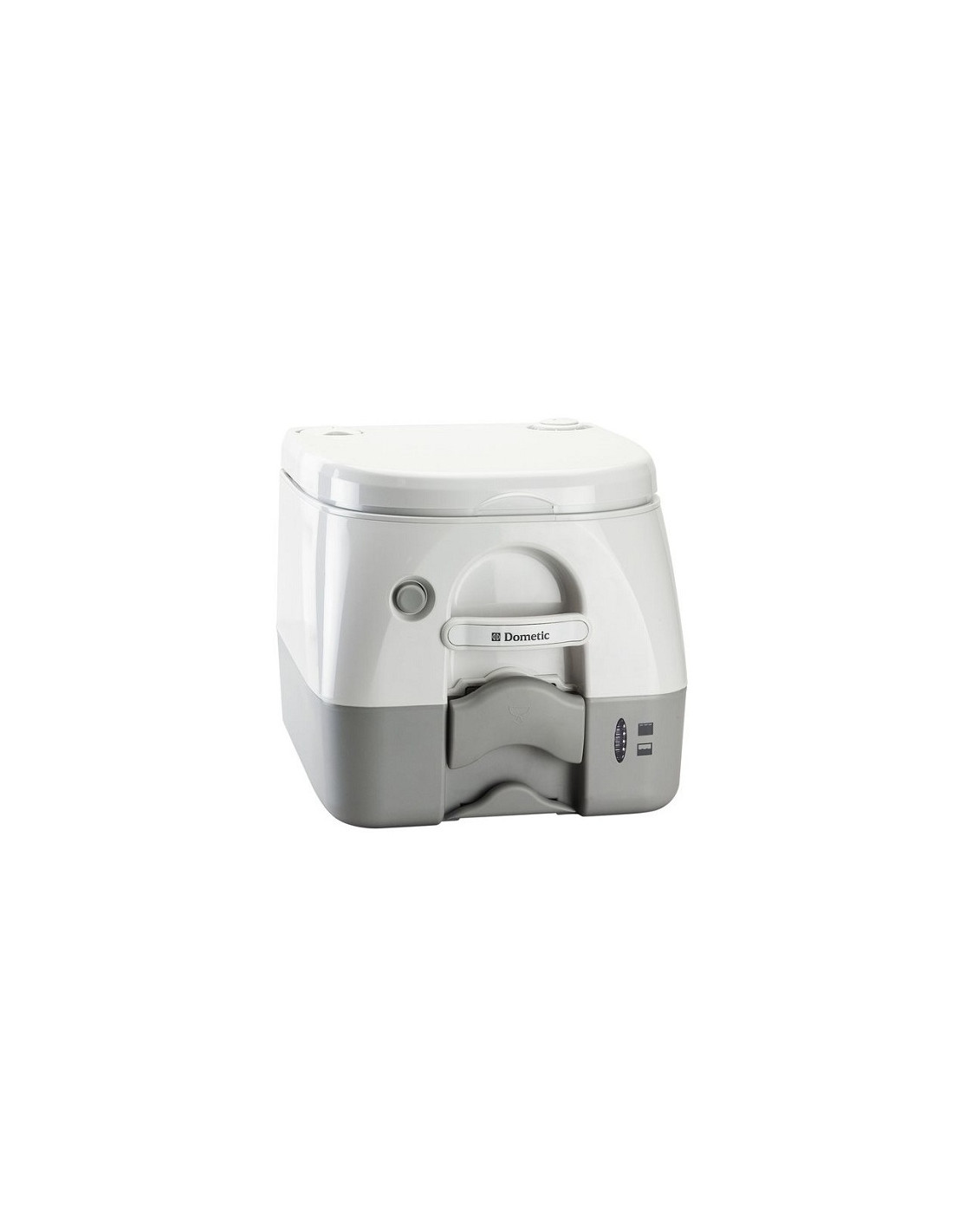 WC portátil descarga agua a presión, blanco/beige. Dometic Poti 972