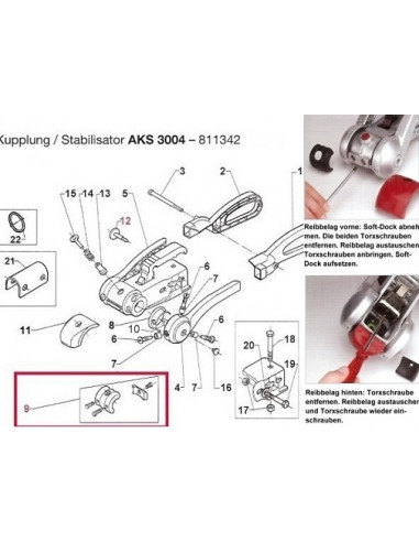 Alko Reibbeläge vorne und hinten AKS 2004/ 3004 Modell BIS