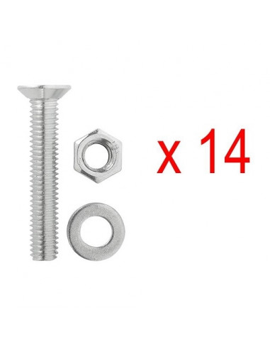 Guide di bloccaggio in alluminio da 60 cm con 24 posizioni