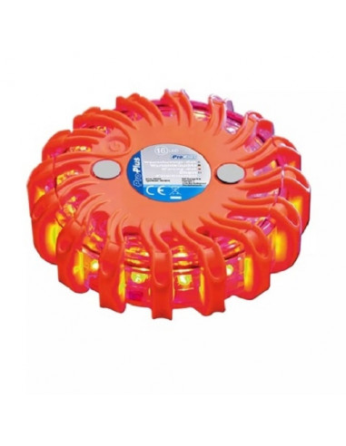 Bright circular emergency flashlight 16 orange LED Pro Plus