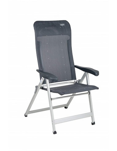 Chaise pliante en aluminium Anthracite Crespo