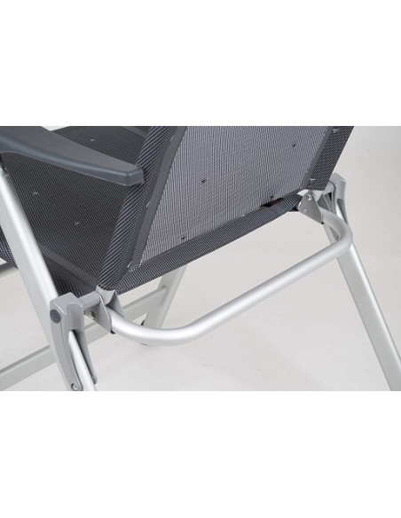 Chaise pliante en aluminium Anthracite Crespo